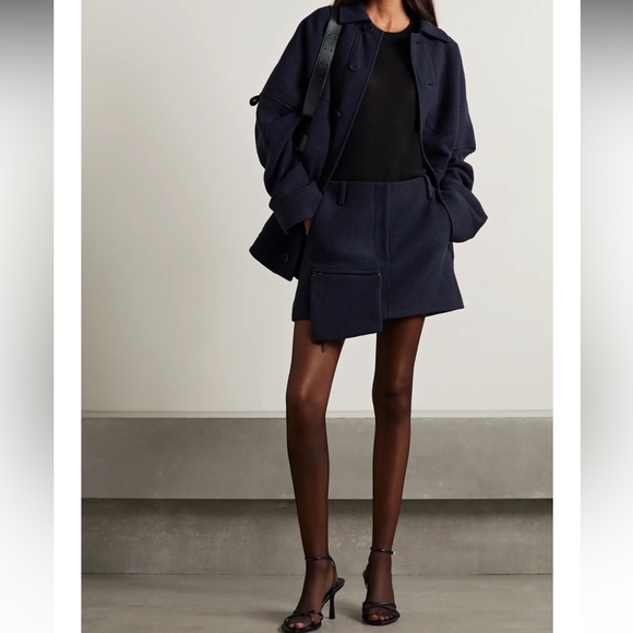 Tibi oversized wool blend jacket (XXS) and coordinating skirt (size 0)